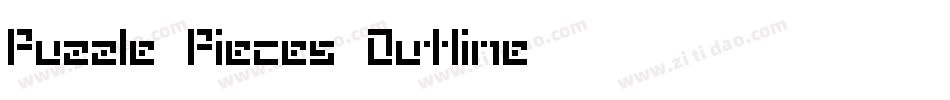 Puzzle Pieces Outline字体转换